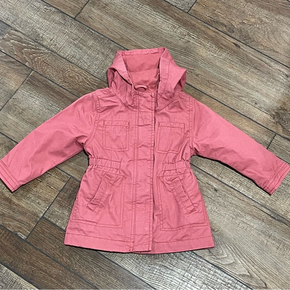 Old Navy 18-24 Month Mauve Pink Utility Jacket with Hood EUC